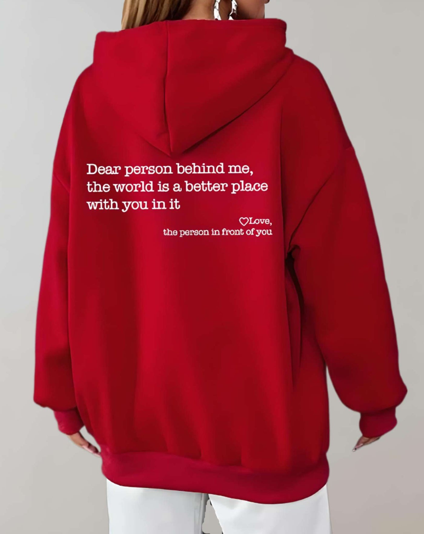 Daisy - Übergroßer Kapuzenpullover mit motivierendem