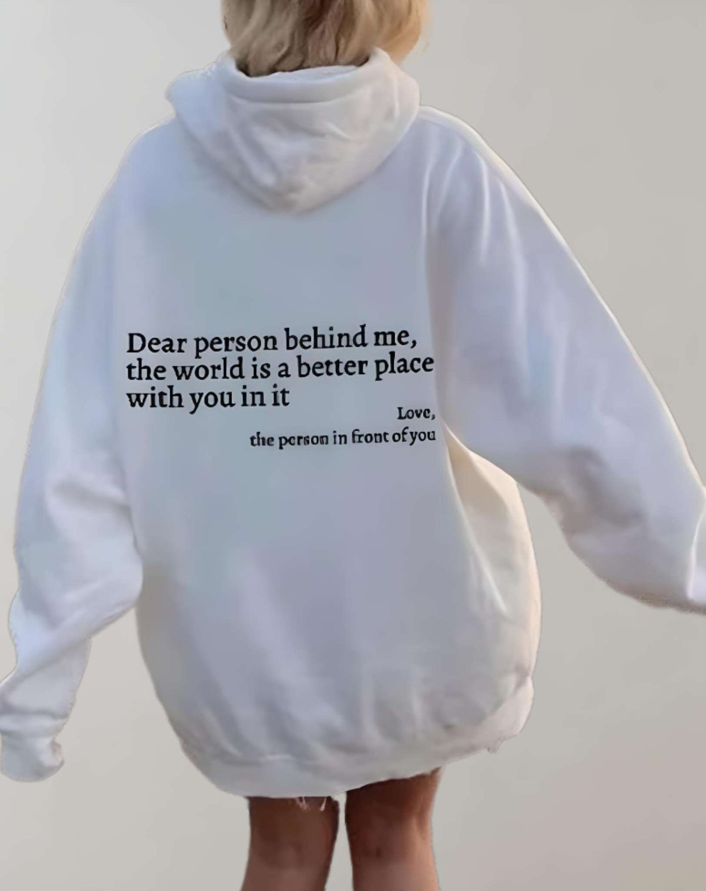 Daisy - Übergroßer Kapuzenpullover mit motivierendem