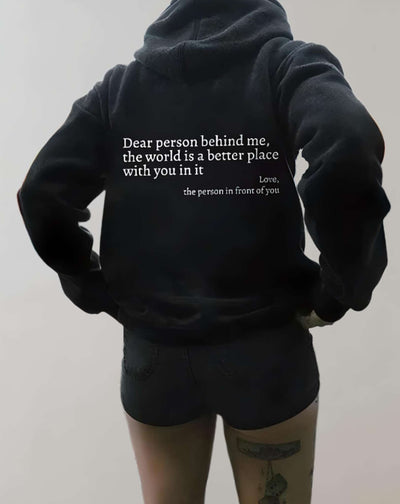 Daisy - Übergroßer Kapuzenpullover mit motivierendem