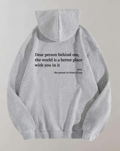 Daisy - Übergroßer Kapuzenpullover mit motivierendem