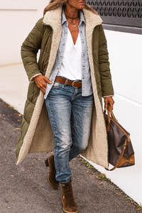 Damen-Daunenjacke mit Kapuze und Reißverschluss – warm, stilvoll für den Alltag und auf Reisen in Olive