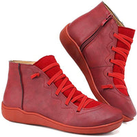 Roswitha | Damen Orthopädische Komfort Stiefelette in Rot