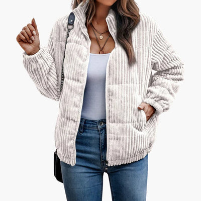 Damen Cordjacke mit Seitentaschen