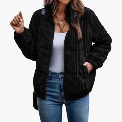 Damen Cordjacke mit Seitentaschen