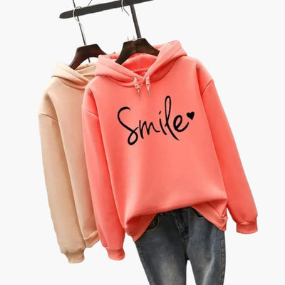 Damen Hoodie mit Kapuze und Frontprint