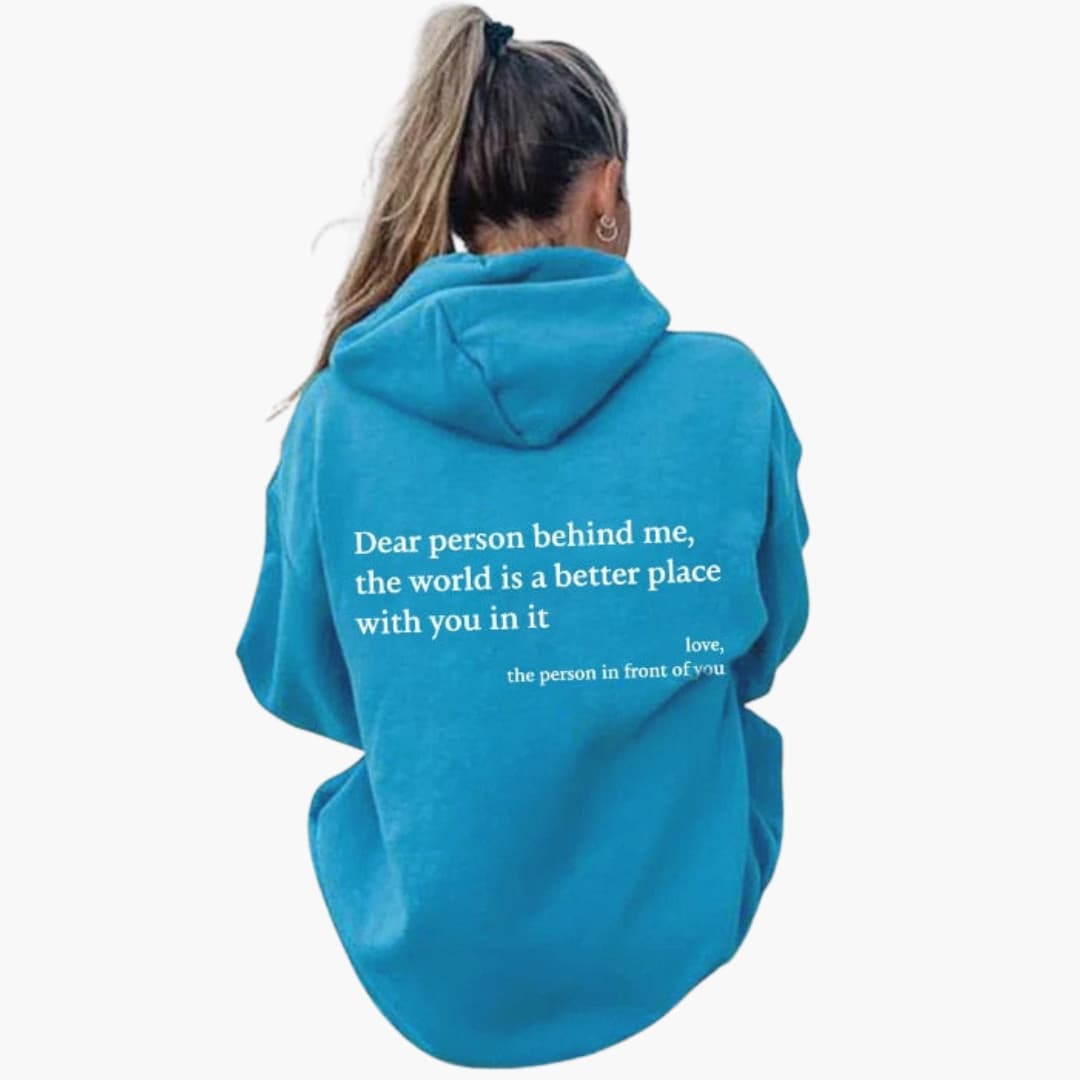 Damen Hoodie mit Rückendruck und Kapuze