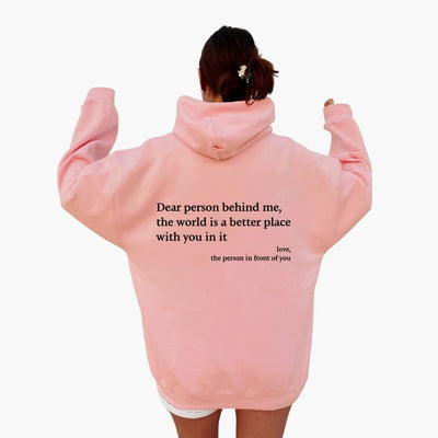 Damen Hoodie mit Rückendruck und Kapuze