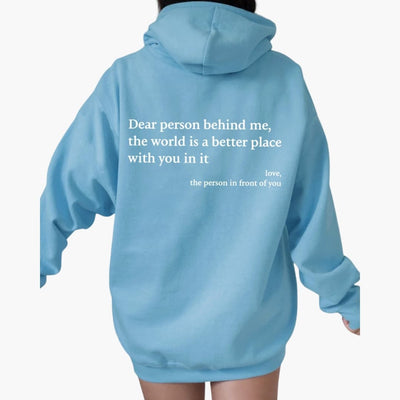 Damen Hoodie mit Rückendruck und Kapuze