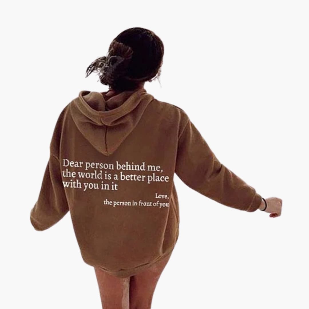 Damen Hoodie mit Rückendruck und Kapuze