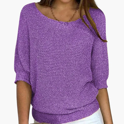 Damen Pullover mit Dreiviertel Ärmeln