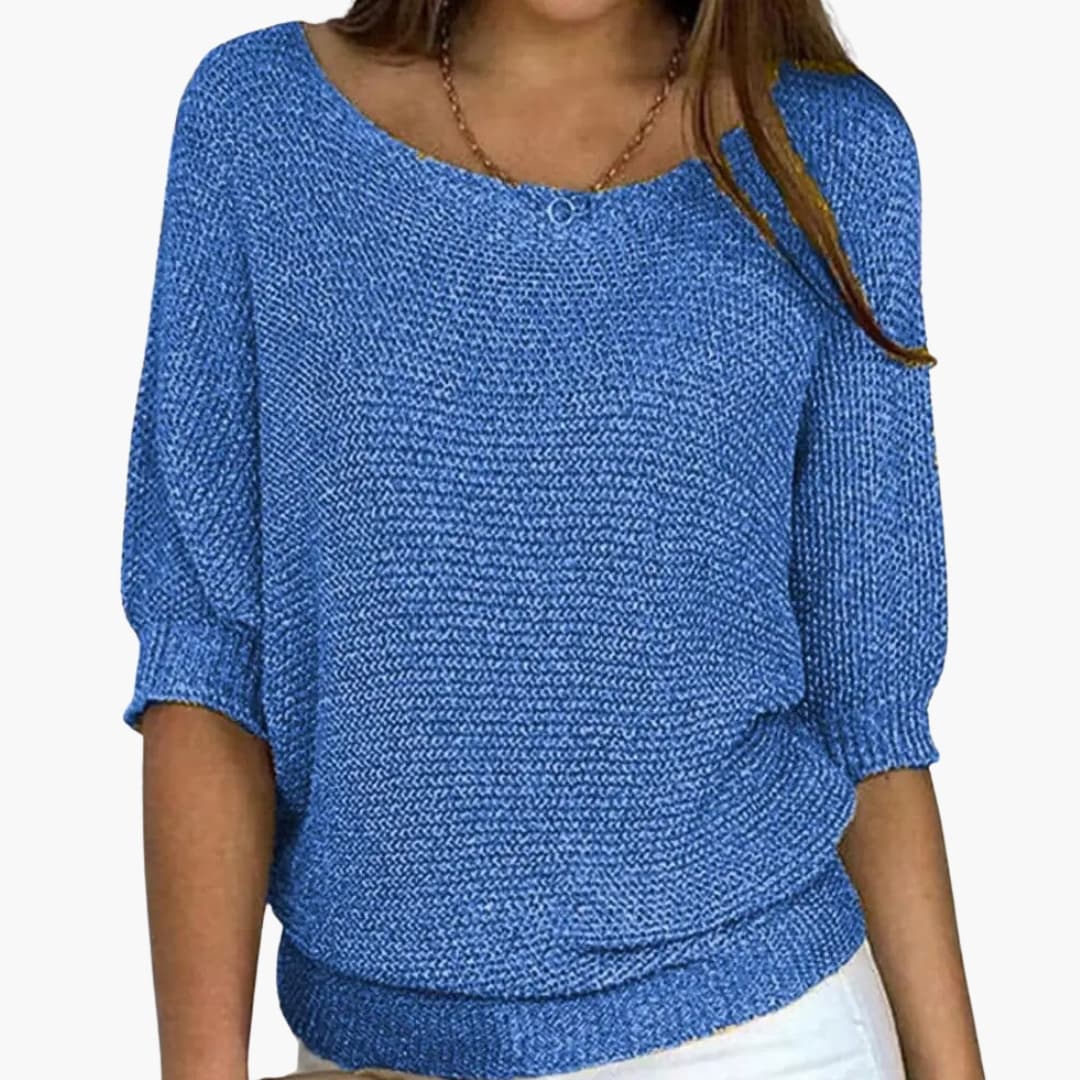 Damen Pullover mit Dreiviertel Ärmeln