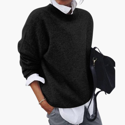 Damen Rundhalspullover mit Langarm