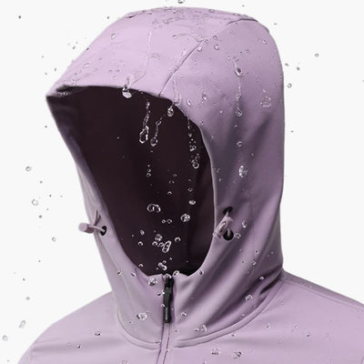 Damen Softshelljacke mit Kapuze und Reißverschluss