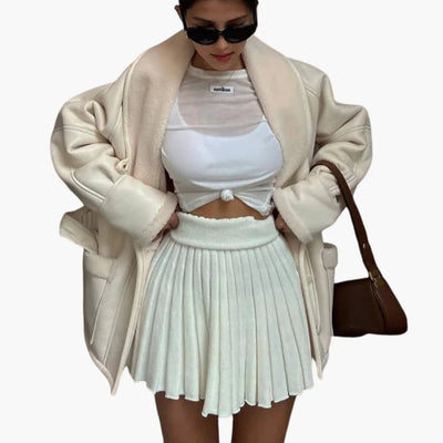 Damen Winterjacke mit Gürtel und Fronttaschen