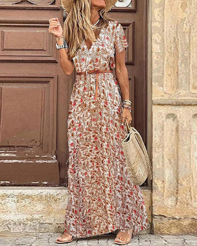 Damen Fließendes Boho Sommerkleid | Sommer Maxi Kleid