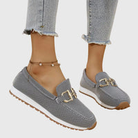 Damen Orthopädische Loafer mit Arch Support Lässig und Komfortabel in Grau