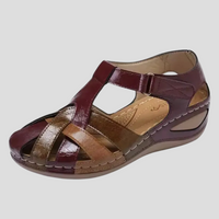 Damen Orthopädische Sandalen mit Arch Support und Geschlossener Front für Sommerkomfort in Bordeauxrot