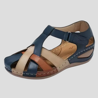 Damen Orthopädische Sandalen mit Arch Support und Geschlossener Front für Sommerkomfort in Marineblau
