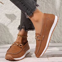 Damen Orthopädische Slipper mit Arch Support und Rutschfester Sohle Golddetail in Braun