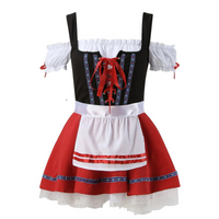Damen Verspieltes Bayerisches Dirndlkleid | Mini in Rot