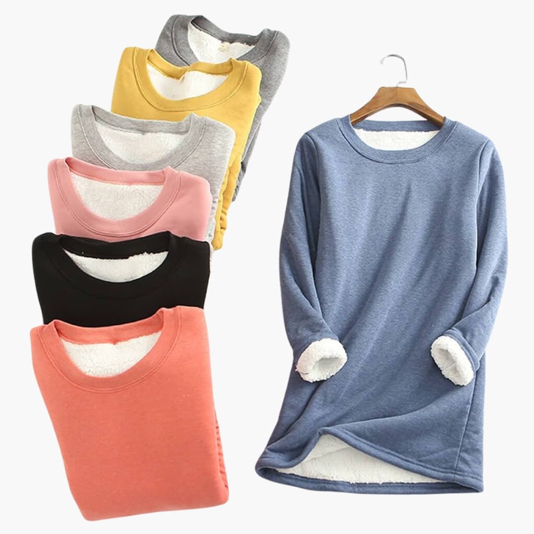 Damen Pullover mit Rundhalsausschnitt und langen Ärmeln