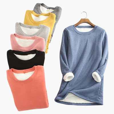 Damen Pullover mit Rundhalsausschnitt und langen Ärmeln