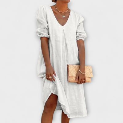 Fanny - Elegantes Sommerkleid mit Häkel-Details