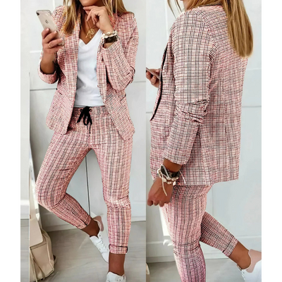 Langer Blazer und Hosen Set für Damen