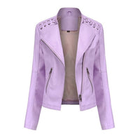 Daria - Gewaschene Lammlederjacke in Kirschblüte Rosa