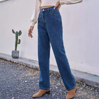 Daria | Dunkel  Mom Jeans mit Hohem Bund