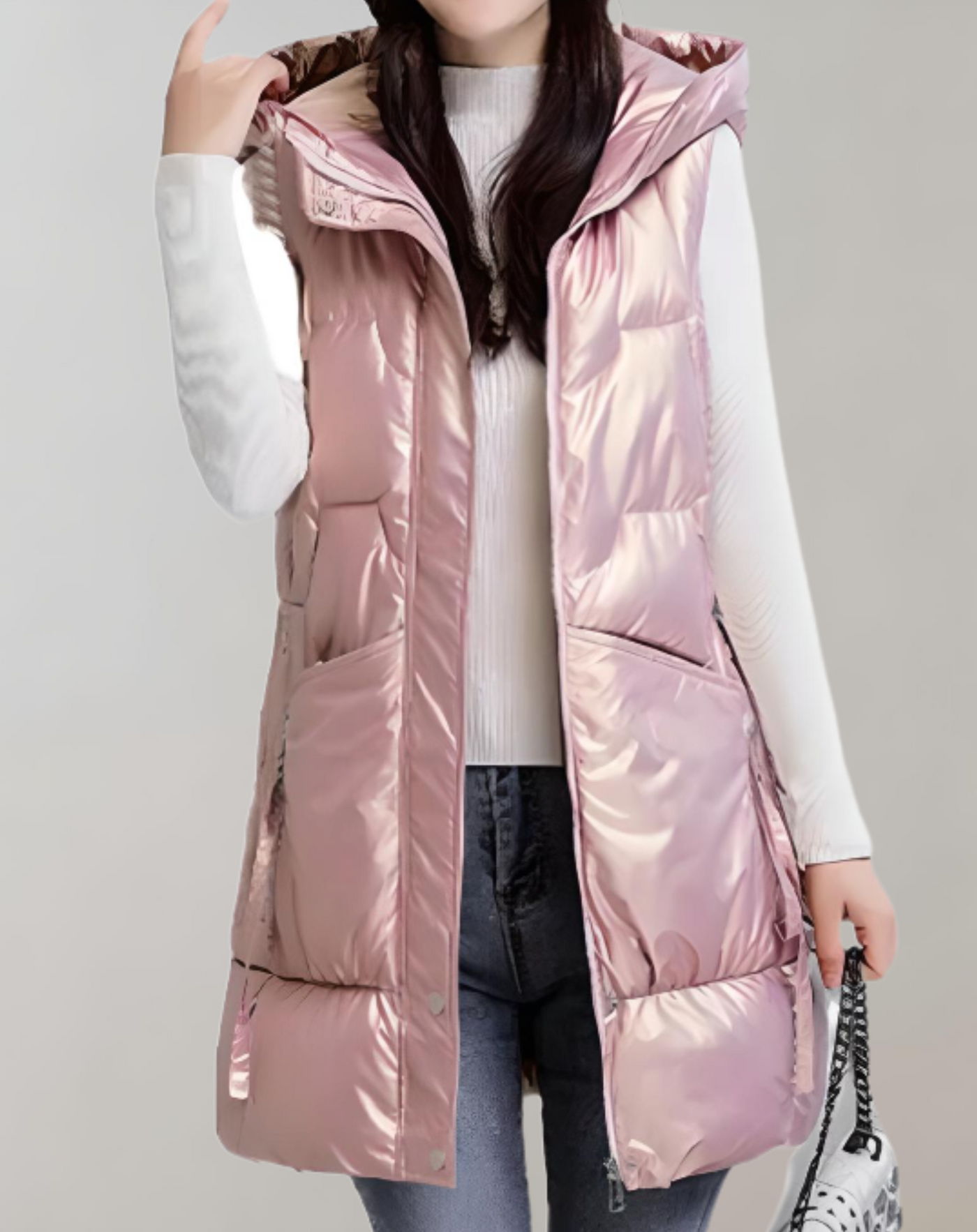 Darlene - Lange und bauschige Jacke mit