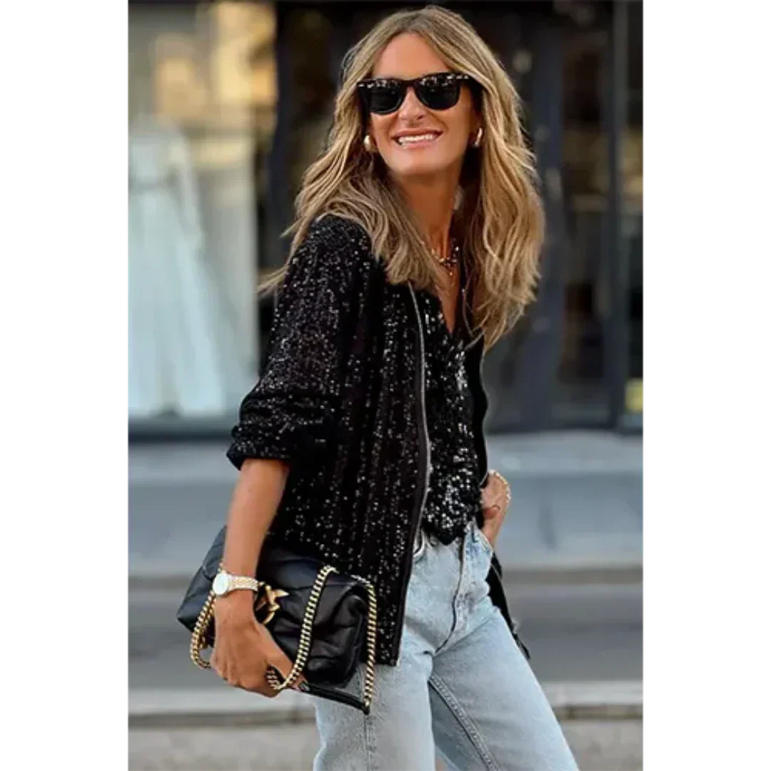 Damen Reißverschluss Bomberjacke | Elegante