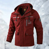 Ronaldo - Wind- und wasserdichte Winterjacke in Rot