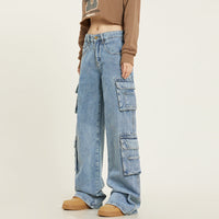 Desiree – Retro Latzhose Damen Mit Taschen Und Style in Blau