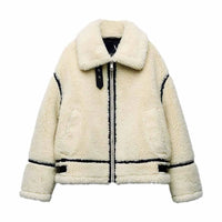 Elegante Damenjacke | Stilvoller Winter-Look in Beige