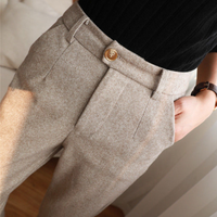 Grace - Maßgeschneiderte Anzughose mit hoher Taille für Damen | Elegante Bürohose mit konischem Bein für Damen in Beige