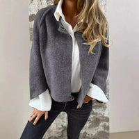 Mia | Leichte Feine Strickjacke in Grau