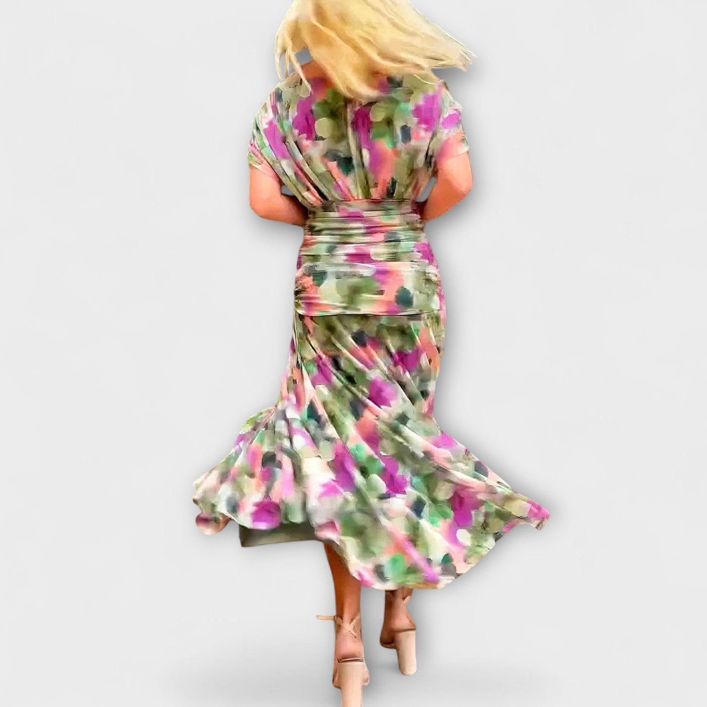 Aurora - Schickes V-Ausschnitt Maxikleid