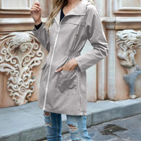 Stylischer Windbreaker Trenchcoat für Frauen - Elsa in Grau