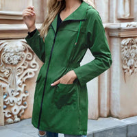 Stylischer Windbreaker Trenchcoat für Frauen - Elsa in Grün