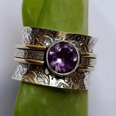 Augusta - Floraler Amethyst-Ring
