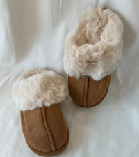 Warme Winter-Teddybär-Schuhe für Frauen - Erna in Braun
