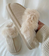 Warme Winter-Teddybär-Schuhe für Frauen - Erna in Beige