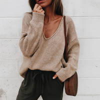 Edler Damenpullover aus Merinowolle – warmer Pullover für Büro und Freizeit, zeitloses Design in Khaki