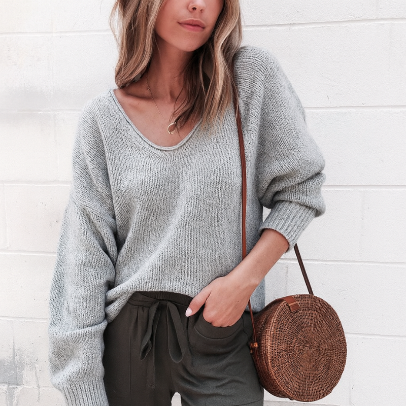 Edler Damenpullover aus Merinowolle – warmer Pullover für Büro und Freizeit, zeitloses Design