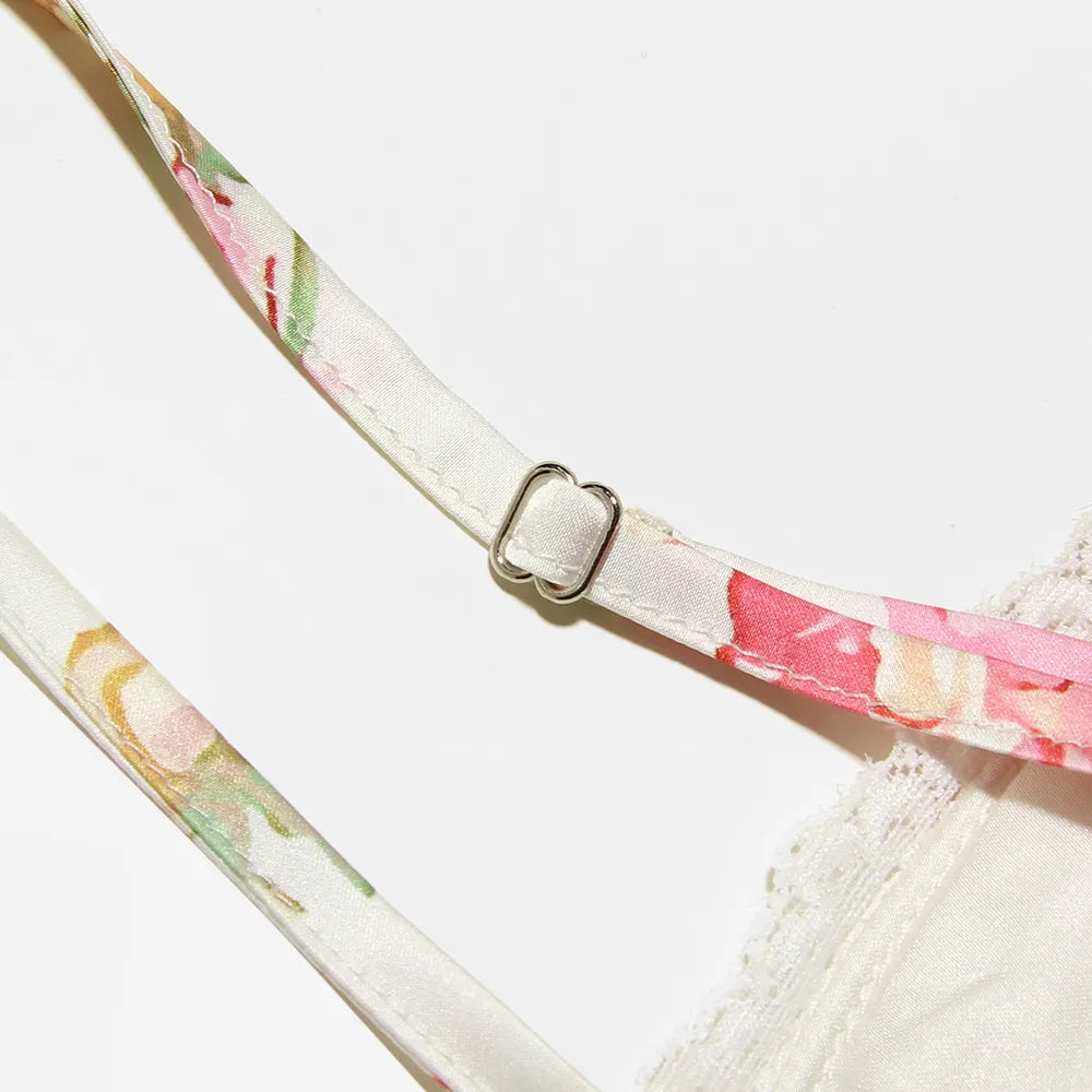 Fiona - Satin Midikleid mit Floralem Bustier