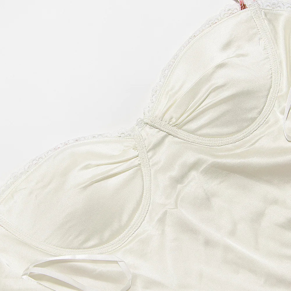 Fiona - Satin Midikleid mit Floralem Bustier