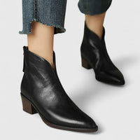 Elegante Damen Stiefeletten mit Orthopädischer Arch Support und Blockabsatz in Schwarz