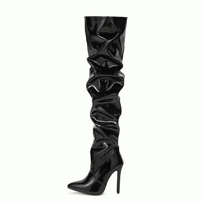 Sabrina | Elegante Overknee Stiefel aus Leder