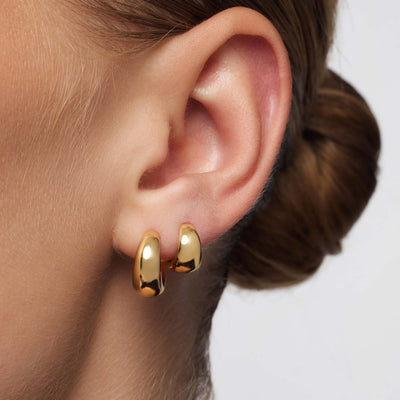 Gold Rue Mini Hoop Earrings